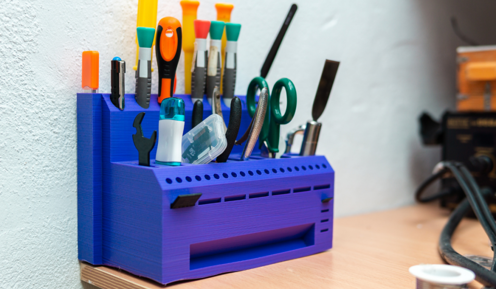 Resin tool holder made in 3D printer. 