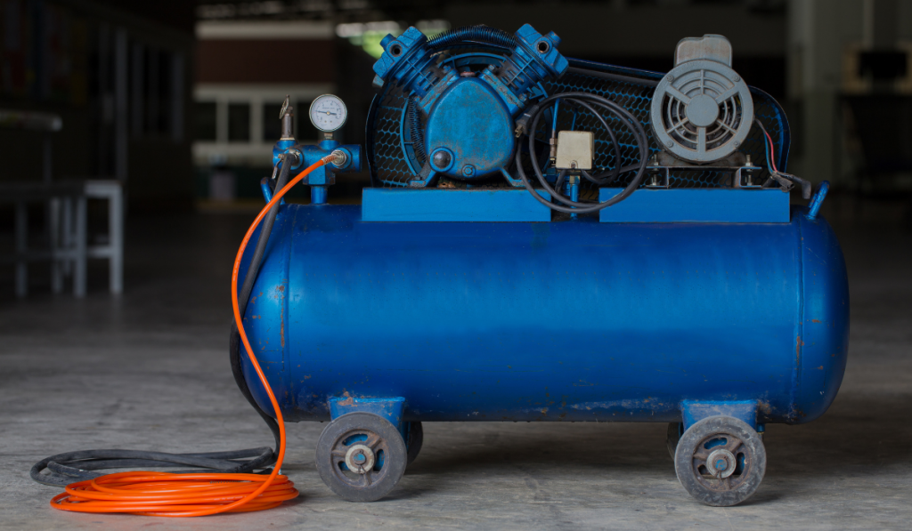 Piston Air compressor used in the factory