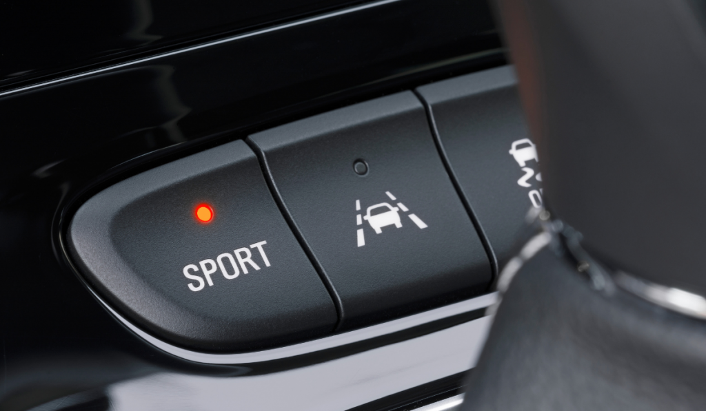 Sport mode in a modern car
