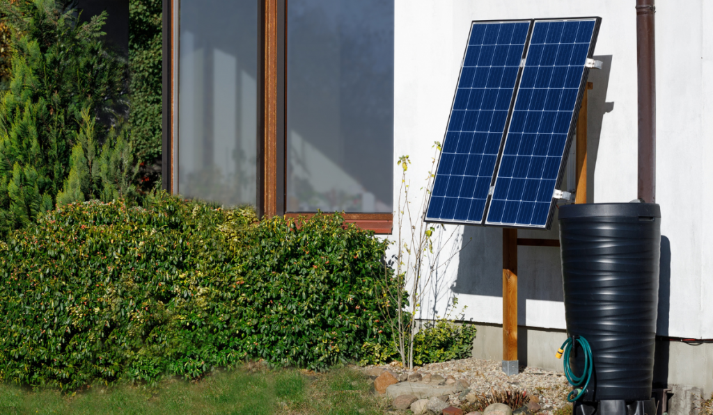 mini solar power outside the house